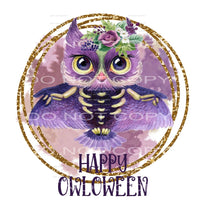 happy owloween #7587 Sublimation transfers - Heat Transfer