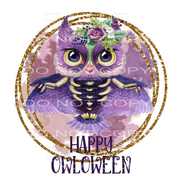 happy owloween #7587 Sublimation transfers - Heat Transfer