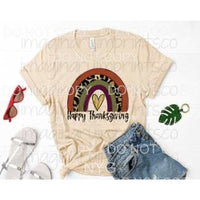 Happy Thanksgiving Rainbow Leopard Fall Colors #121 
