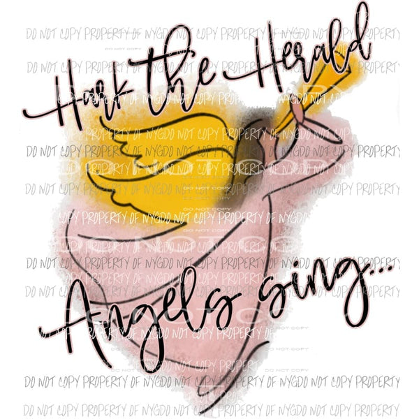 Hark The Herald Angels sing Sublimation transfers Heat Transfer