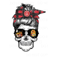 Harry Potter RED Messy Bun SKULL HP Sublimation transfers - 