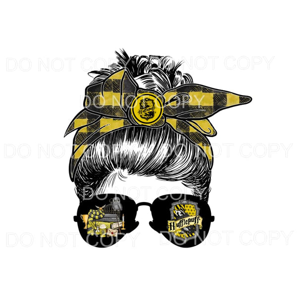 Harry Potter YELLOW Messy Bun HP Sublimation transfers - 