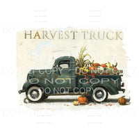 Harvest vintage truck with pumpkins Sublimation transfers - 