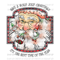 Have a holly jolly Christmas Santa and gnomes elves Sublimation transfers Heat Transfer