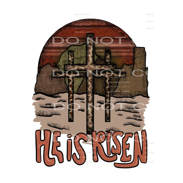 he is risen #4596 Sublimation transfers - Heat Transfer