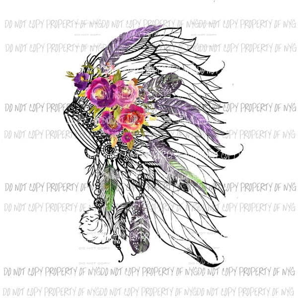 Head Dress Floral # 2 Sublimation transfers Heat Transfer