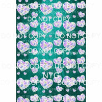 Heart Background Sheet #1 Sublimation transfers 13 x 9 inches Heat Transfer