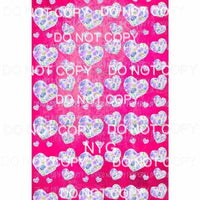 Heart Background Sheet #3 Sublimation transfers 13 x 9 inches Heat Transfer
