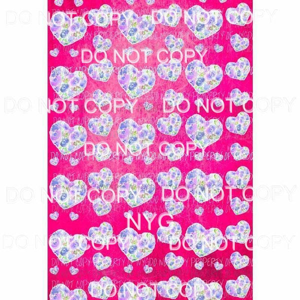 Heart Background Sheet #3 Sublimation transfers 13 x 9 inches Heat Transfer
