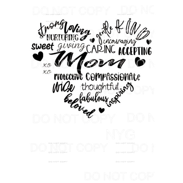 HEART Mama - Mimi - Mom - Nana other names in drop down menu