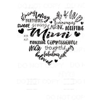 HEART Mama - Mimi - Mom - Nana other names in drop down menu