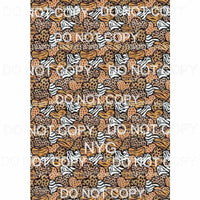 Hearts Leopard Tiger Zebra Sheet Sublimation transfers 13 x 9 inches Heat Transfer