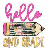 Hello Flower Pencil GRADES preschool PRE K TO 5TH GRADE 
