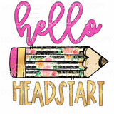 Hello Flower Pencil GRADES preschool PRE K TO 5TH GRADE 