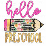 Hello Flower Pencil GRADES preschool PRE K TO 5TH GRADE 