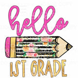 Hello Flower Pencil GRADES preschool PRE K TO 5TH GRADE 