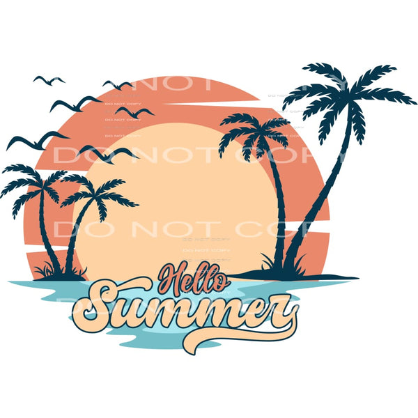 Hello Summer #4474 Sublimation transfers - Heat Transfer