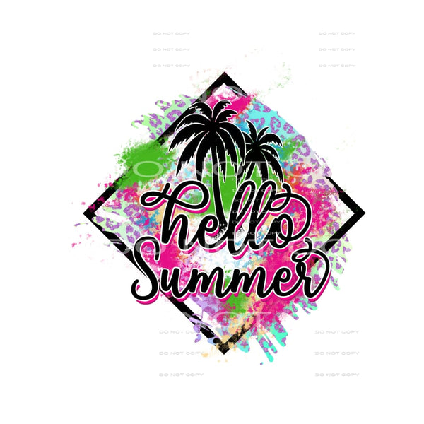 Hello Summer #4504 Sublimation transfers - Heat Transfer