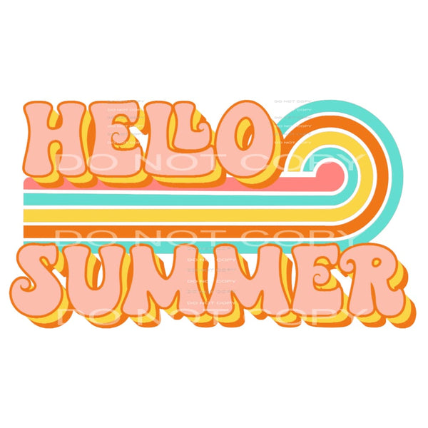 Hello Summer #4531 Sublimation transfers - Heat Transfer