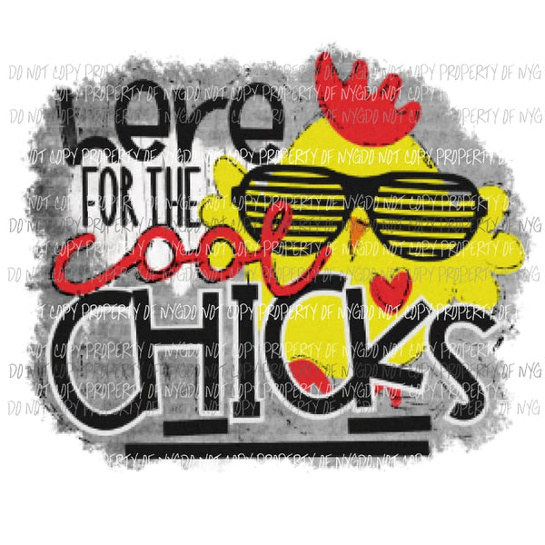Here for the cool chicks Sublimation transfers Easter Heat Transfer