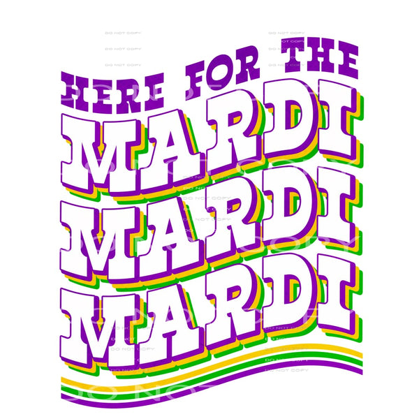 Here For The Mardi Wave Stacked Retro Leopard #2503 