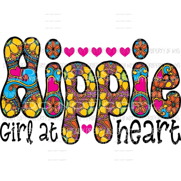 Hippie girl at heart Sublimation transfers Heat Transfer