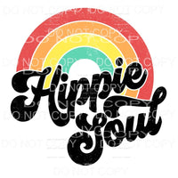 Hippie Soul Rainbow Vintage Distressed Sublimation transfers