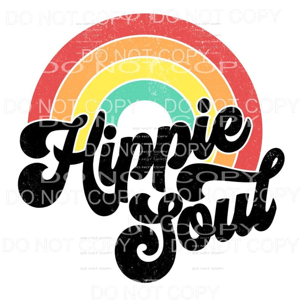 Hippie Soul Rainbow Vintage Distressed Sublimation transfers