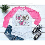 Ho Ho Ho Red Green Polka Dots Leopard Framed #120 