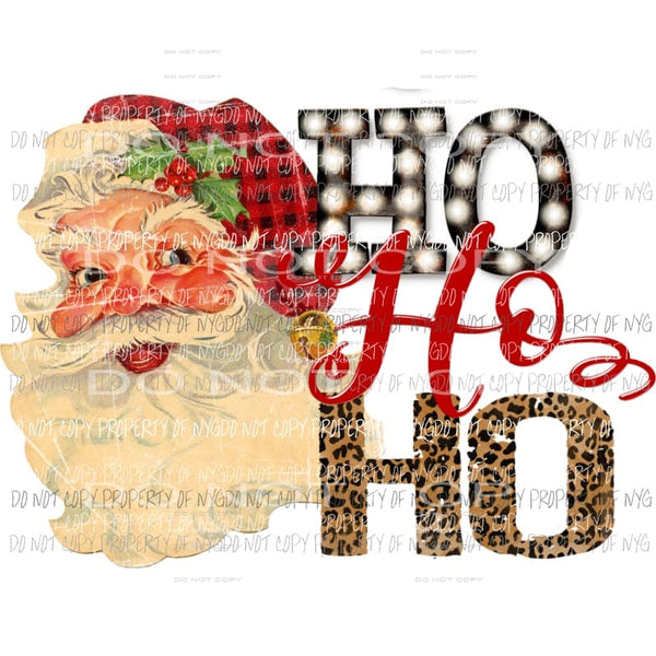 Ho Ho Ho Santa 3 Sublimation transfers Heat Transfer