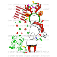 Ho Ho Ho tooth dentist Christmas reindeer lights Sublimation transfers Heat Transfer