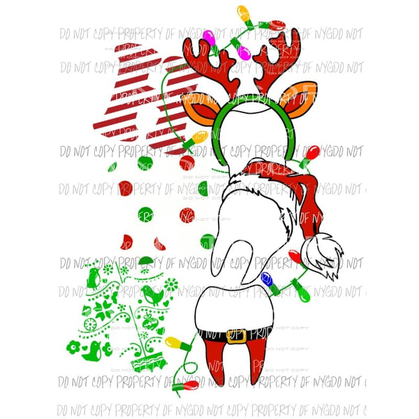 Ho Ho Ho tooth dentist Christmas reindeer lights Sublimation transfers Heat Transfer