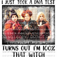 Hocus Pocus Dna test witch # 8 Sublimation transfers Heat Transfer
