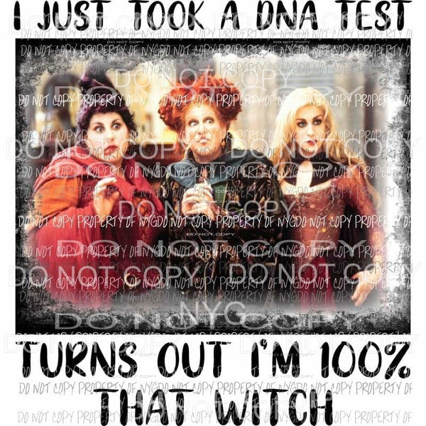 Hocus Pocus Dna test witch # 8 Sublimation transfers Heat Transfer