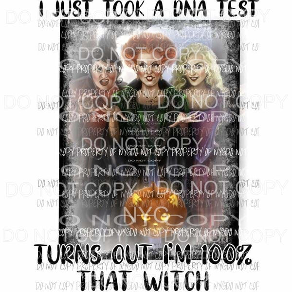 Hocus Pocus Dna test witch # 9 Sublimation transfers Heat Transfer