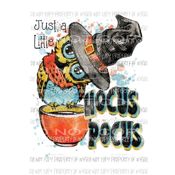 Hocus Pocus Owl Fall Halloween Sublimation transfers Heat Transfer