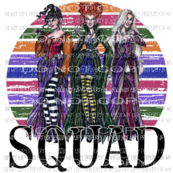 Hocus Pocus Squad # 8 Sublimation transfers Heat Transfer