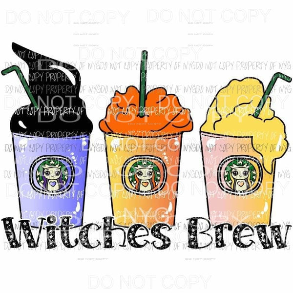 Hocus Pocus Witches Brew Starbucks Sublimation transfers Heat Transfer