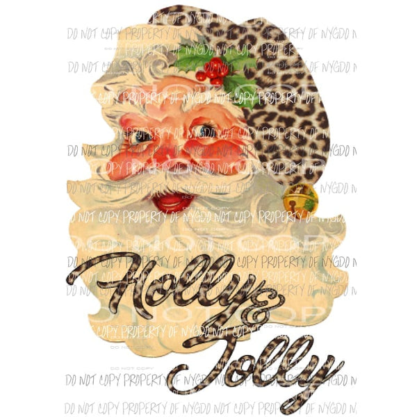 Holly & Jolly Santa - Christmas Sublimation transfers Heat Transfer