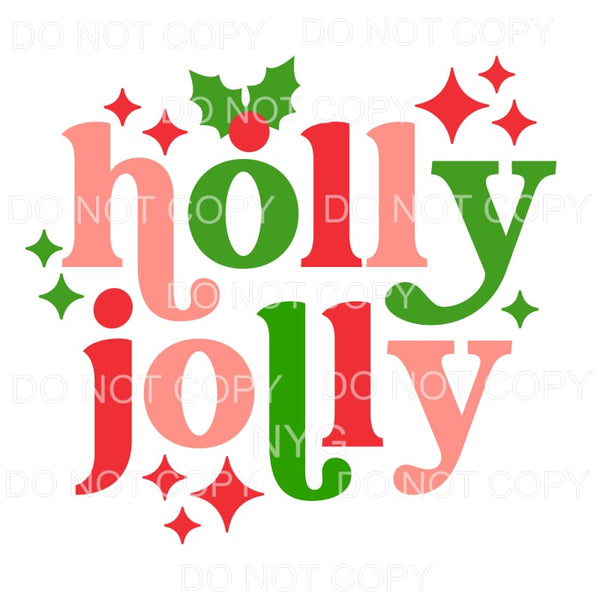 Holly Jolly Sparkle #1215 Sublimation transfers - Heat 