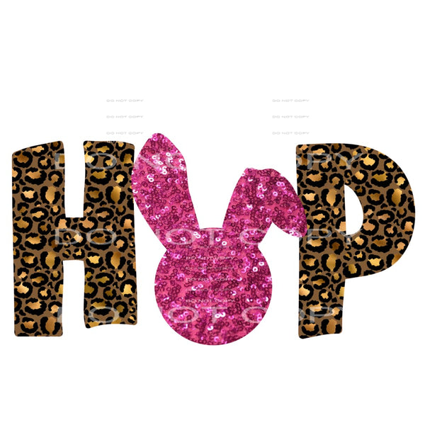 Hop Bunny Sublimation transfers - Heat Transfer Graphic Tee