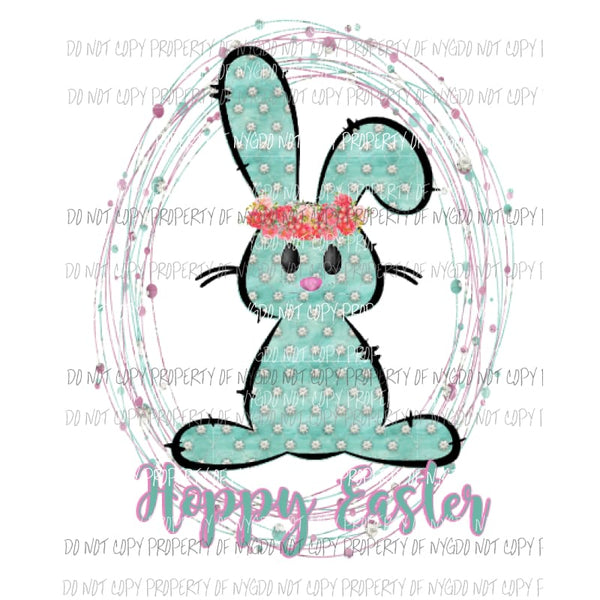 Hoppy Easter Bunny 1 Sublimation transfers Heat Transfer