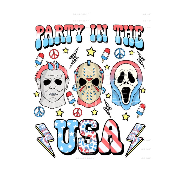 Horror 4th Of July #4567 Sublimation transfers - Heat