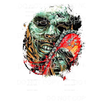 horror chainsaw scary movie Halloween Sublimation transfers 