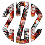 Horror Freddy myers monogram letters put letters in notes 