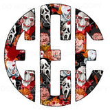 Horror Freddy myers monogram letters put letters in notes 