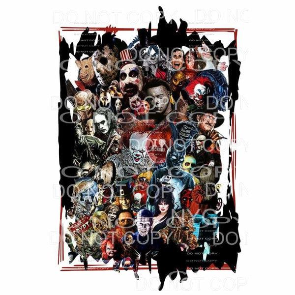 Horror Movie Villains Collage #203 Sublimation transfers - 