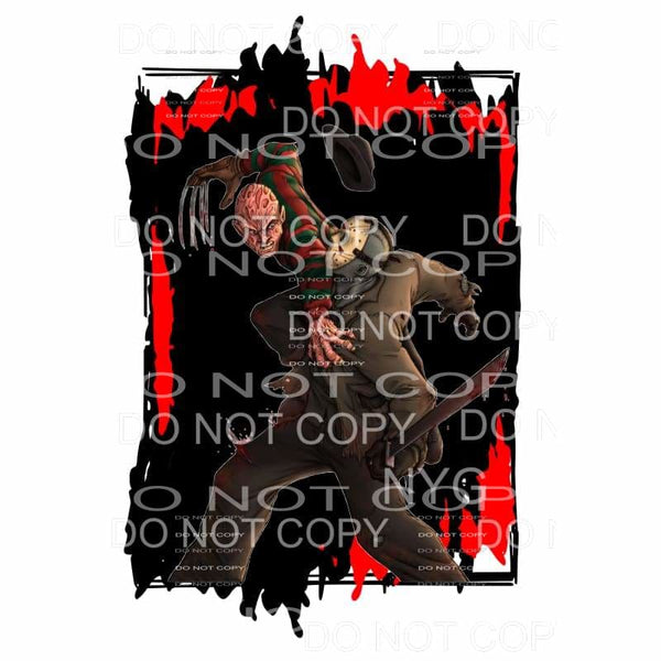 Horror Movie Villains Jason Voorhees Freddy Krueger Blood 