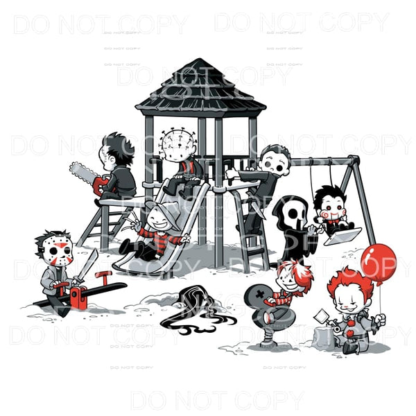 Horror Movies Play Ground Freddie jason chucky halloween 