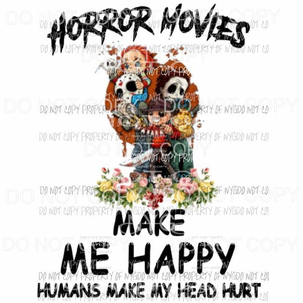 Horror Scary Movies Sublimation transfers Heat Transfer